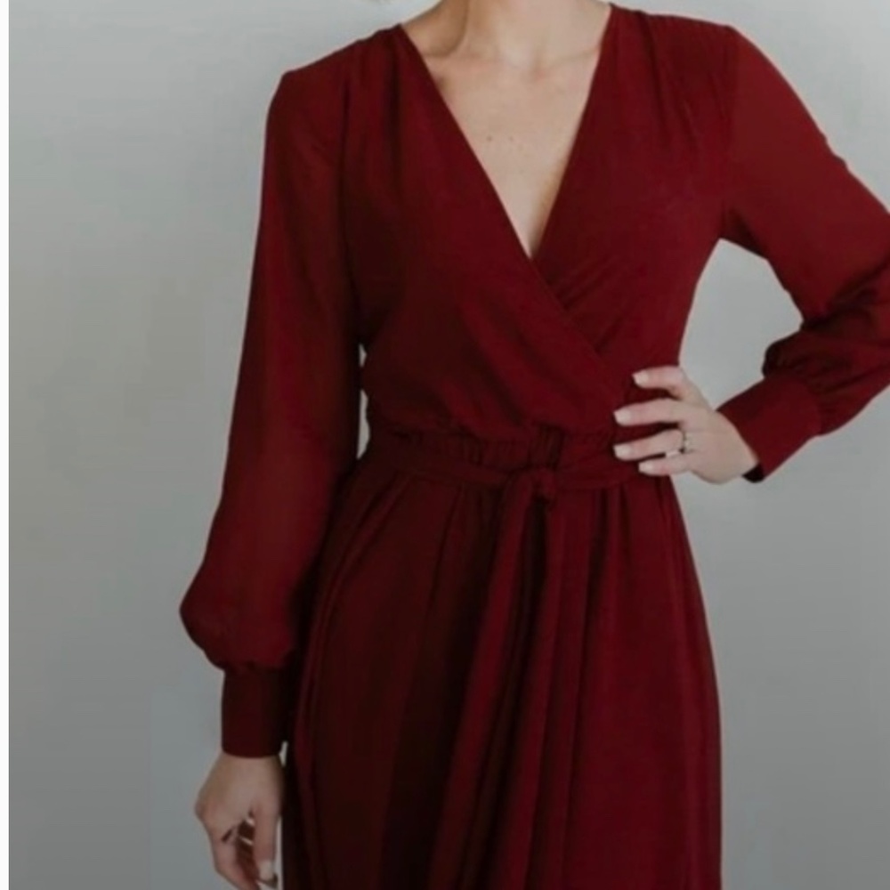 baltic born Lydia dress in burgundy - Picture 2 of 6